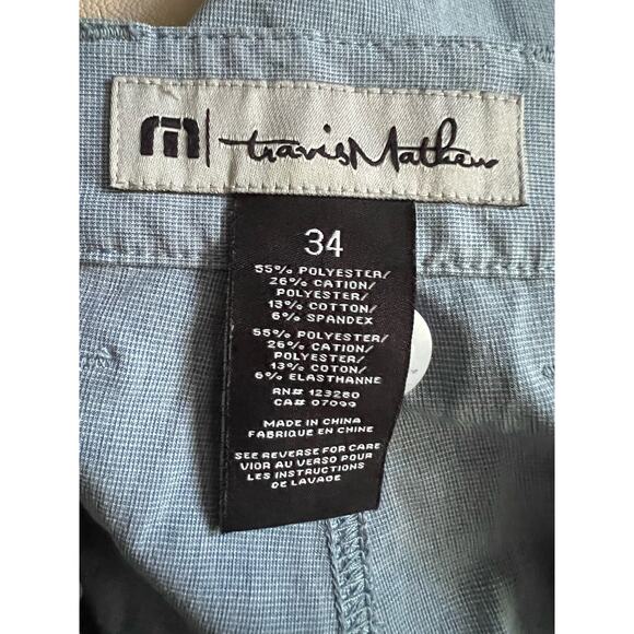 Travis Mathew Men's Beck Performance Golf Shorts 9.5" Inseam Blue Size 34 - Picture 9 of 11